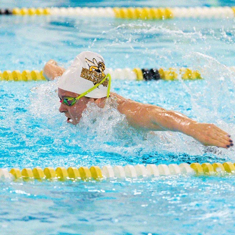 BW student swimmer